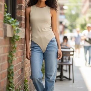 Meshki Cream Bodysuit